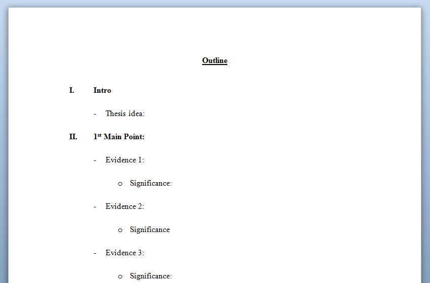 Research Paper Outline Examples - Explorable com