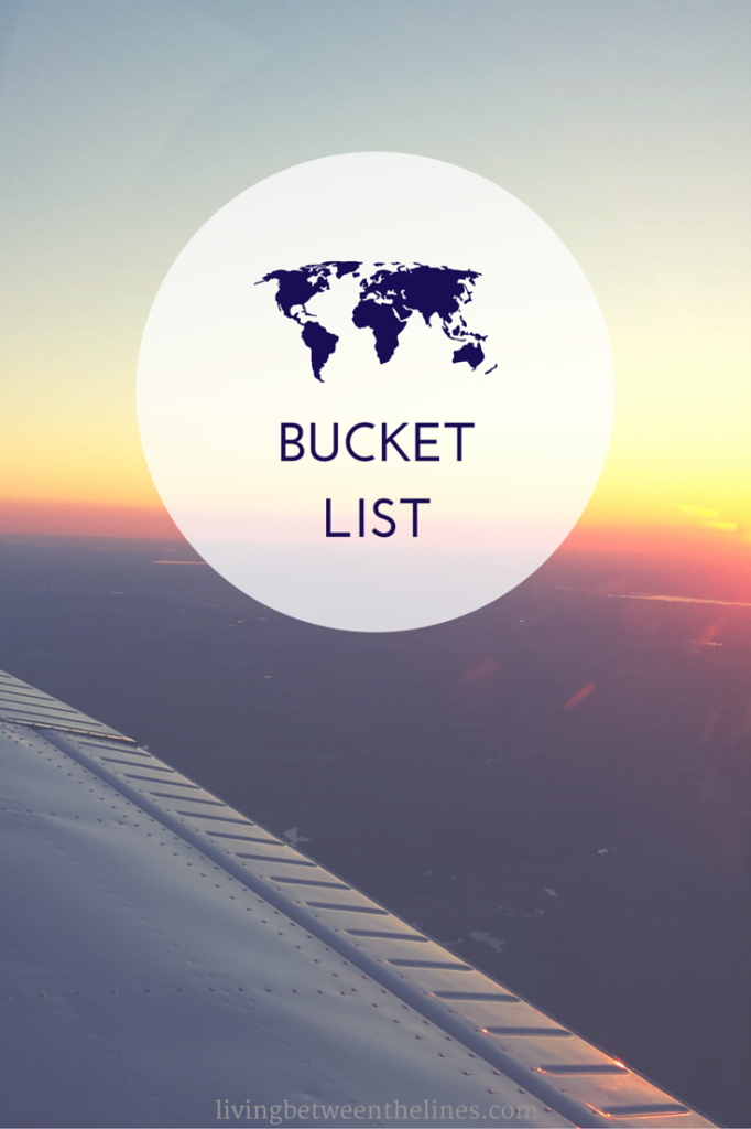 A bucket list for college students of things to learn, places to go, and goals to accomplish.
