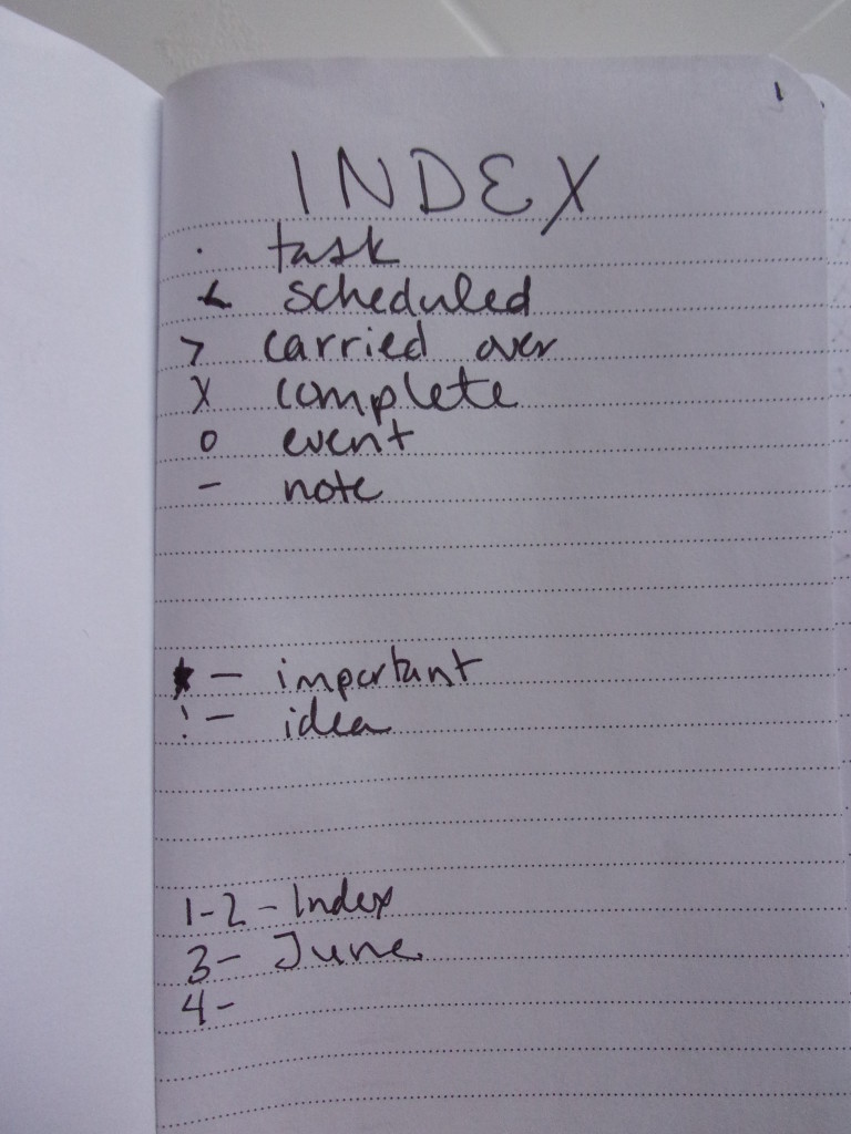 The index is the heart and soul of any bullet journal.