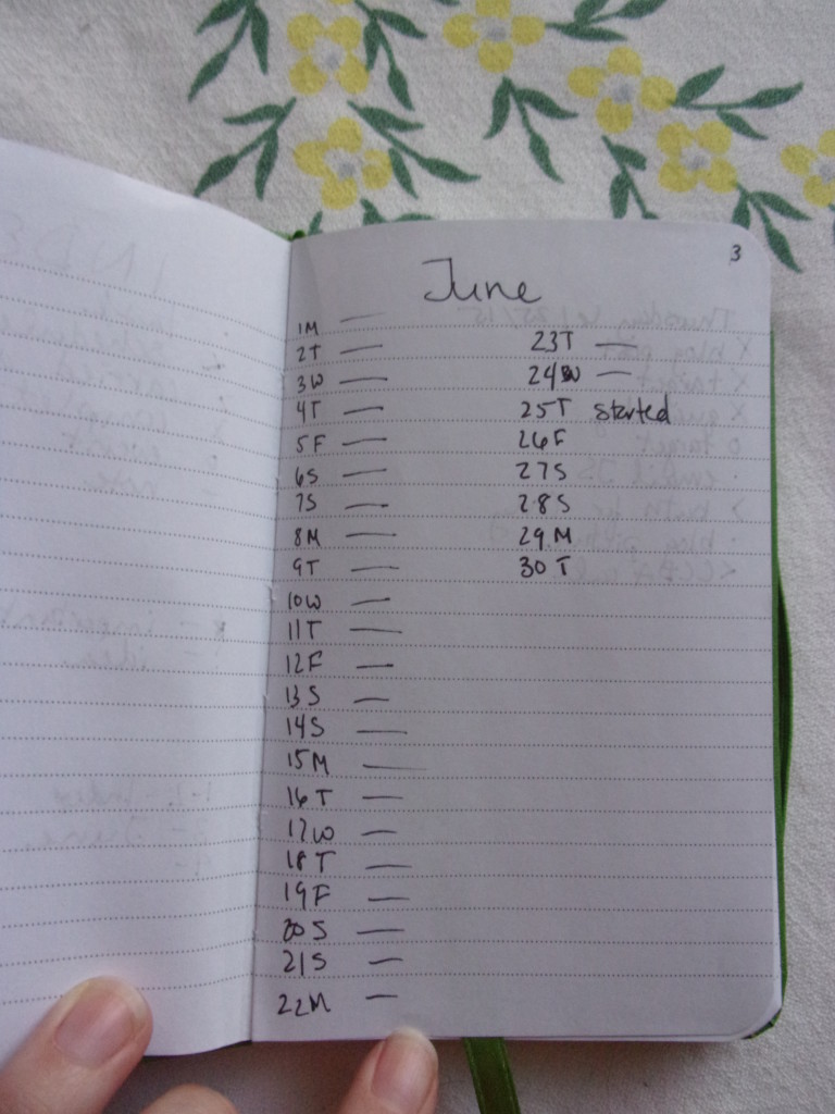 Keeping a monthly overview in your bullet journal helps make scheduling easier.
