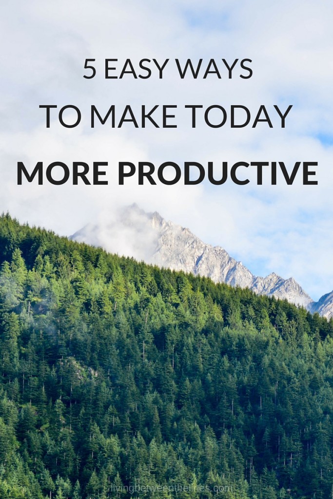 Long term strategies and big routine changes have their place, but sometimes you just need to be more productive TODAY, not later.
