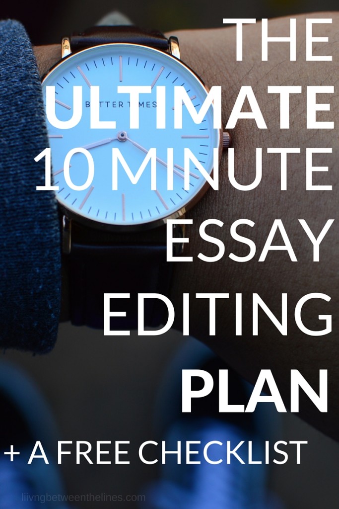 Whether you're running short on time or just want to be efficient, this plan will whip your essay into shape in no time flat!