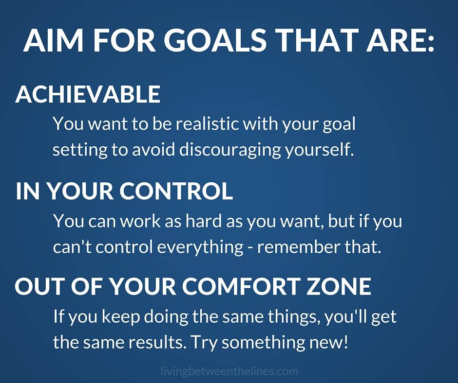 Be specific and deliberate about the kinds of goals you choose for a better chance at success!